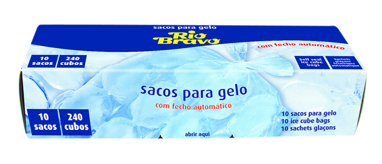 SACO PARA GELO CUBOS 10UN RIO BRAVO
